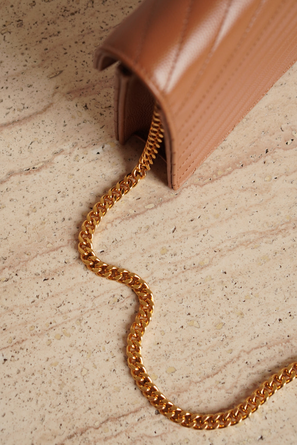 SAINT LAURENT CASSANDRE ENVELOPE CHAIN WALLET
