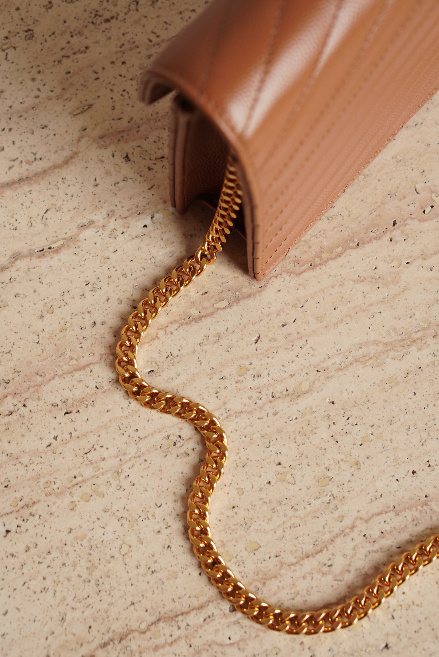 SAINT LAURENT CASSANDRE ENVELOPE CHAIN WALLET