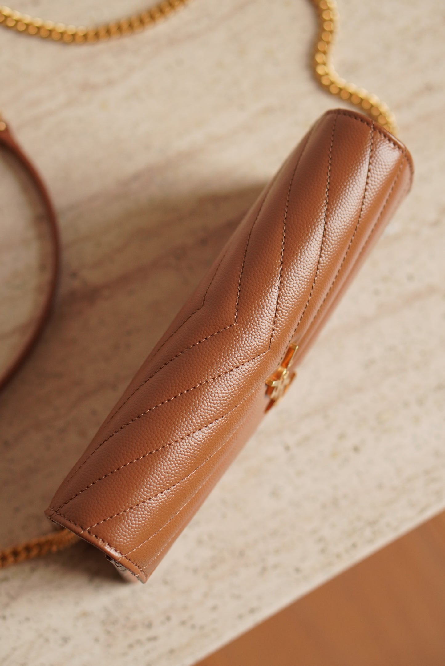 SAINT LAURENT CASSANDRE ENVELOPE CHAIN WALLET