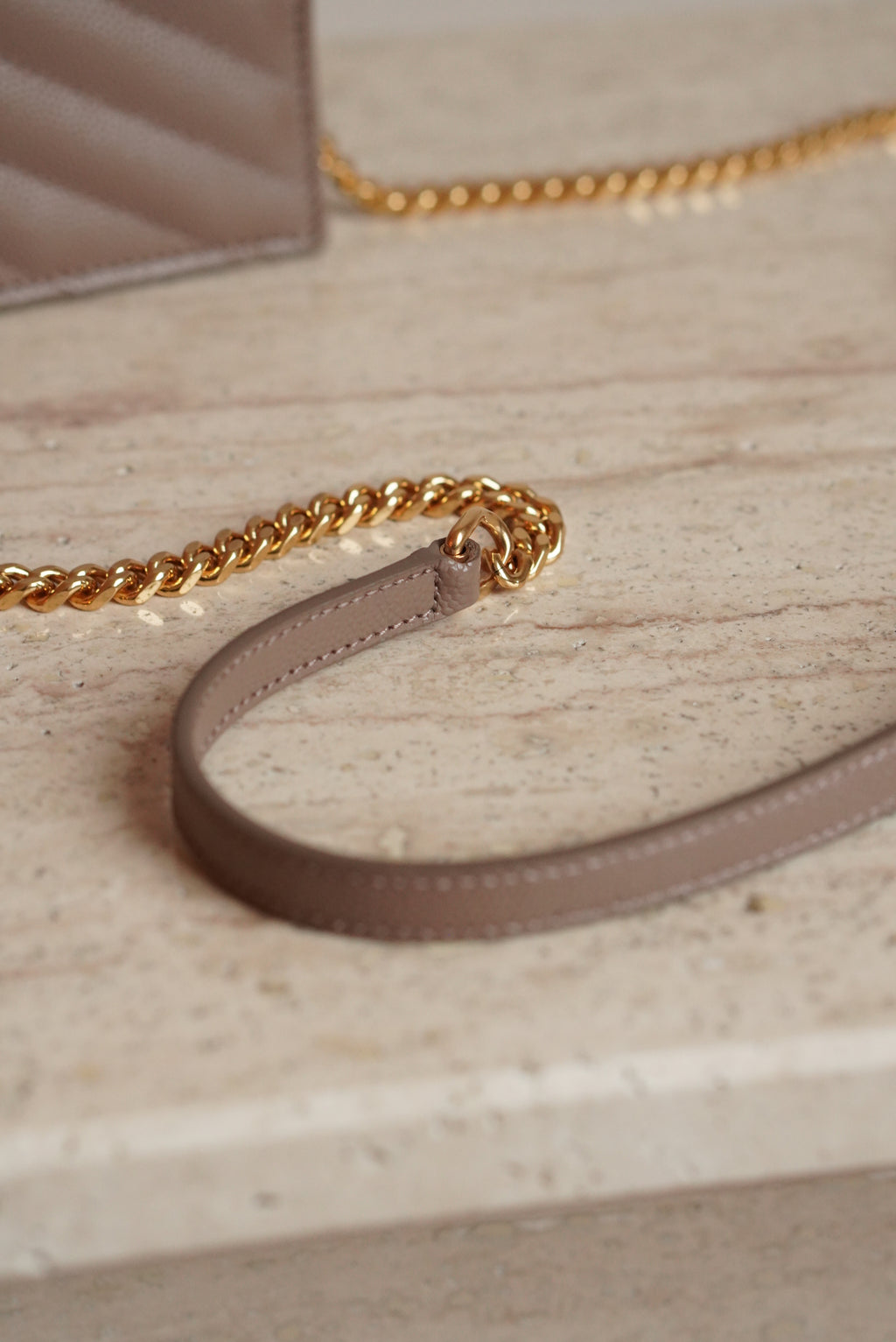 SAINT LAURENT CASSANDRE ENVELOPE CHAIN WALLET