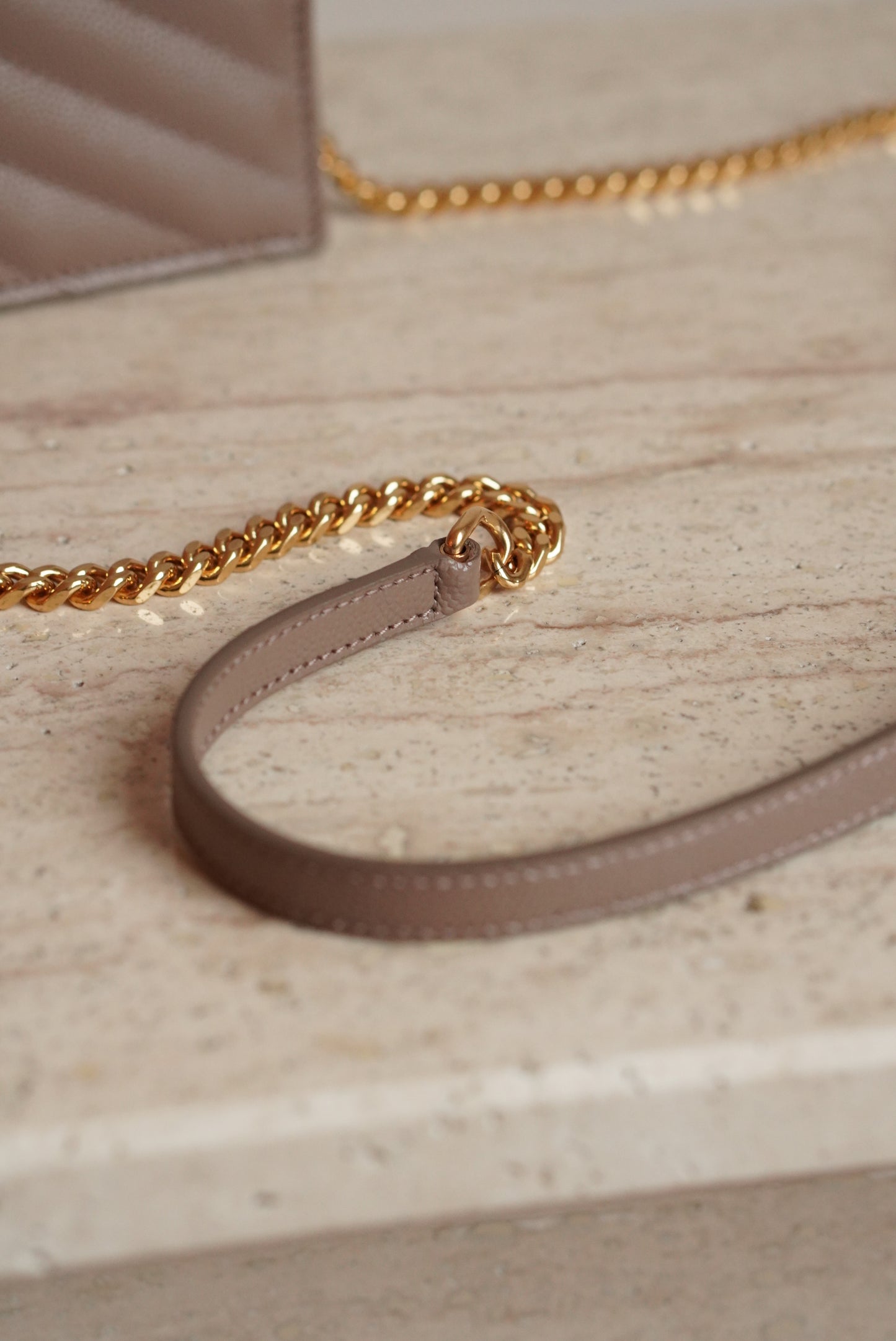 SAINT LAURENT CASSANDRE ENVELOPE CHAIN WALLET