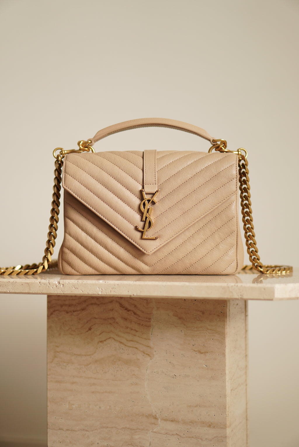 SAINT LAURENT COLLEGE MEDIUM | BEIGE