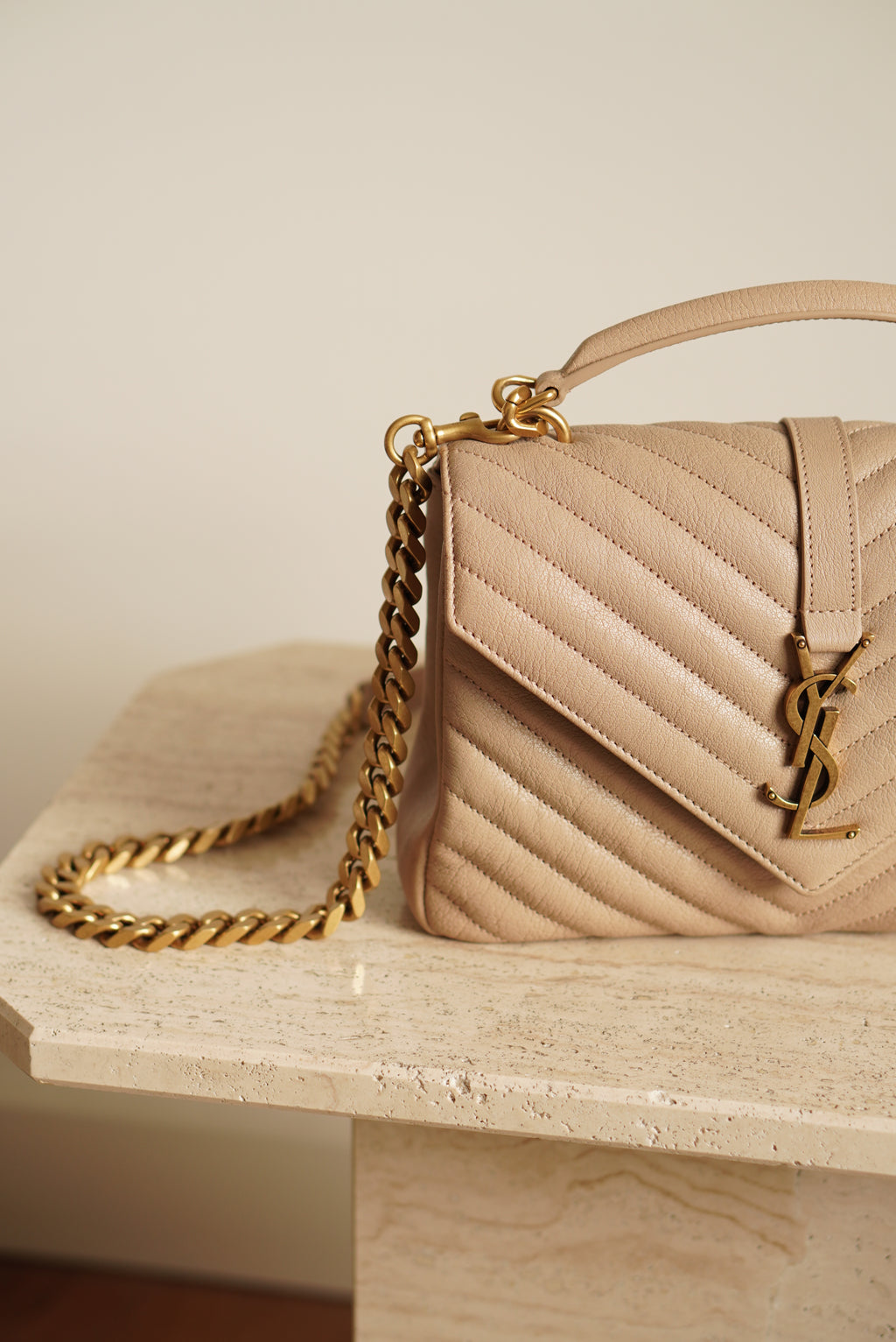 SAINT LAURENT COLLEGE MEDIUM | BEIGE