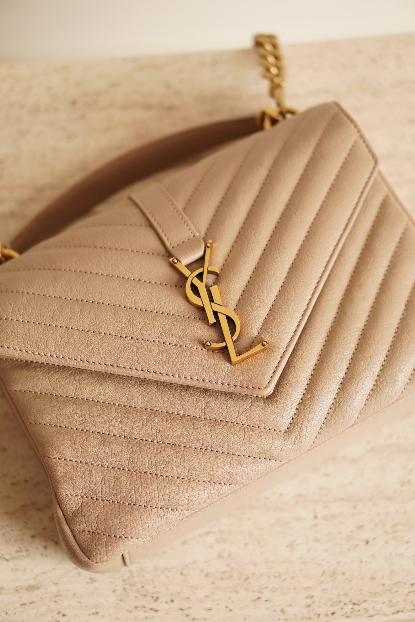 SAINT LAURENT COLLEGE MEDIUM | BEIGE