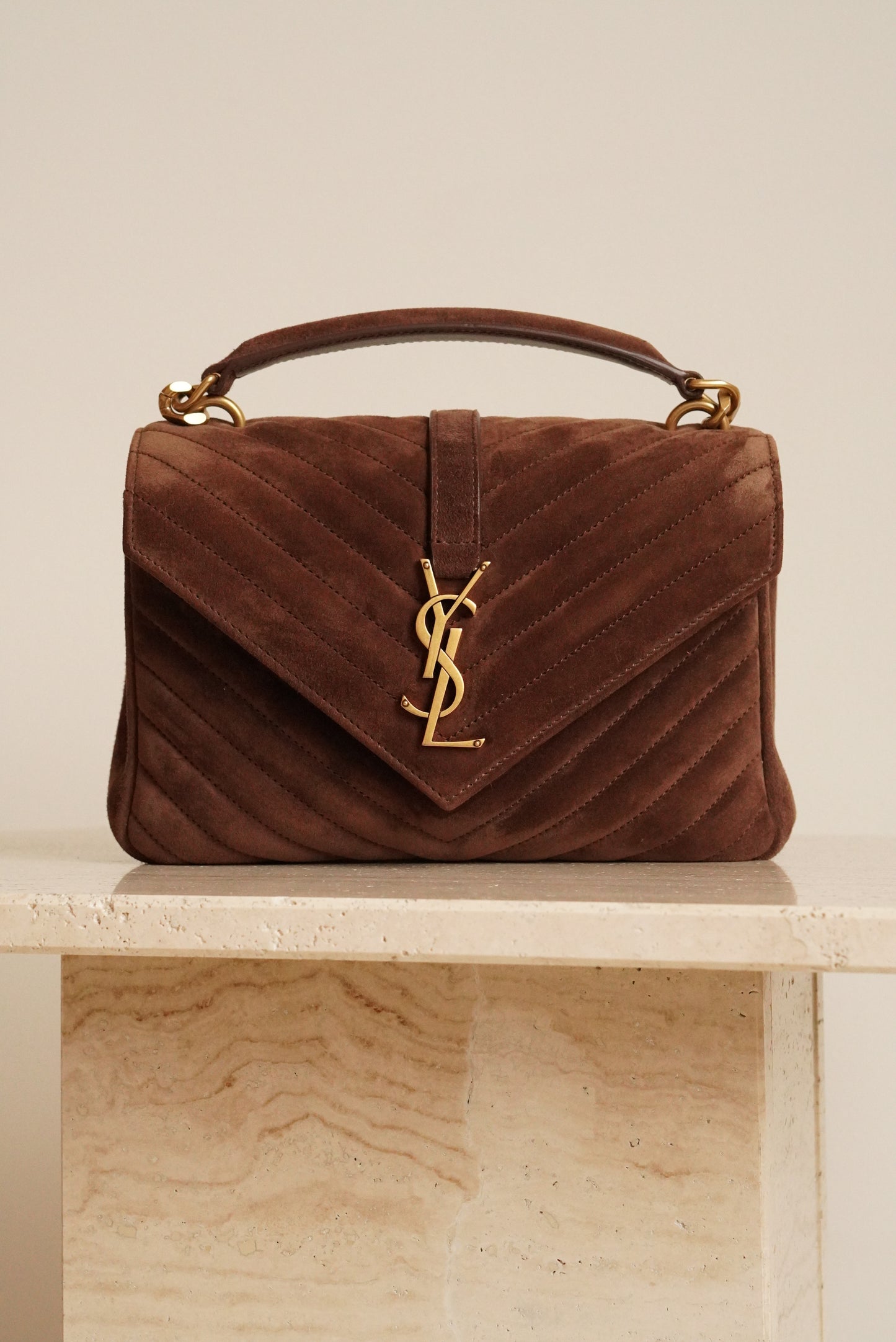 SAINT LAURENT COLLEGE MEDIUM | BROWN