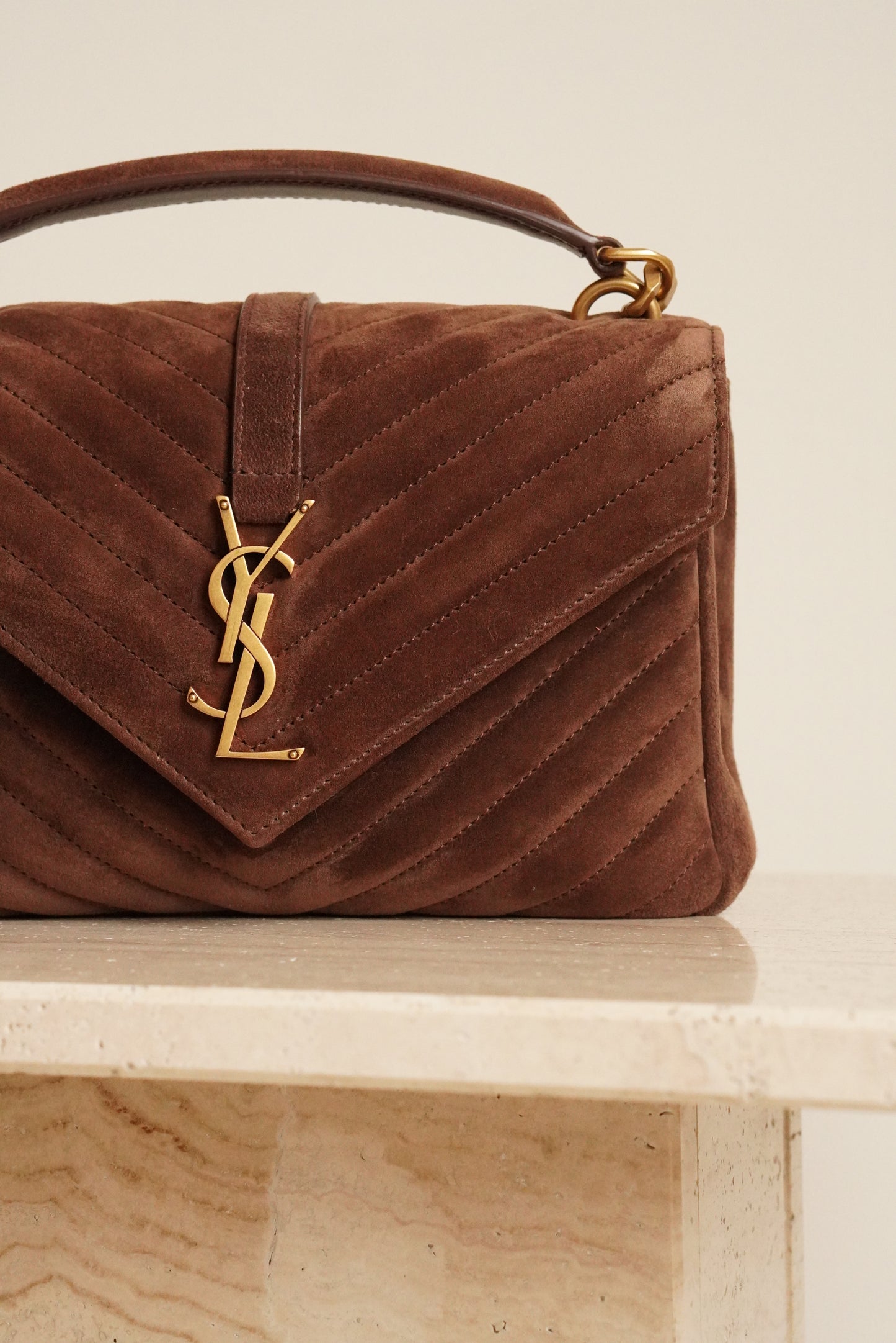 SAINT LAURENT COLLEGE MEDIUM | BROWN