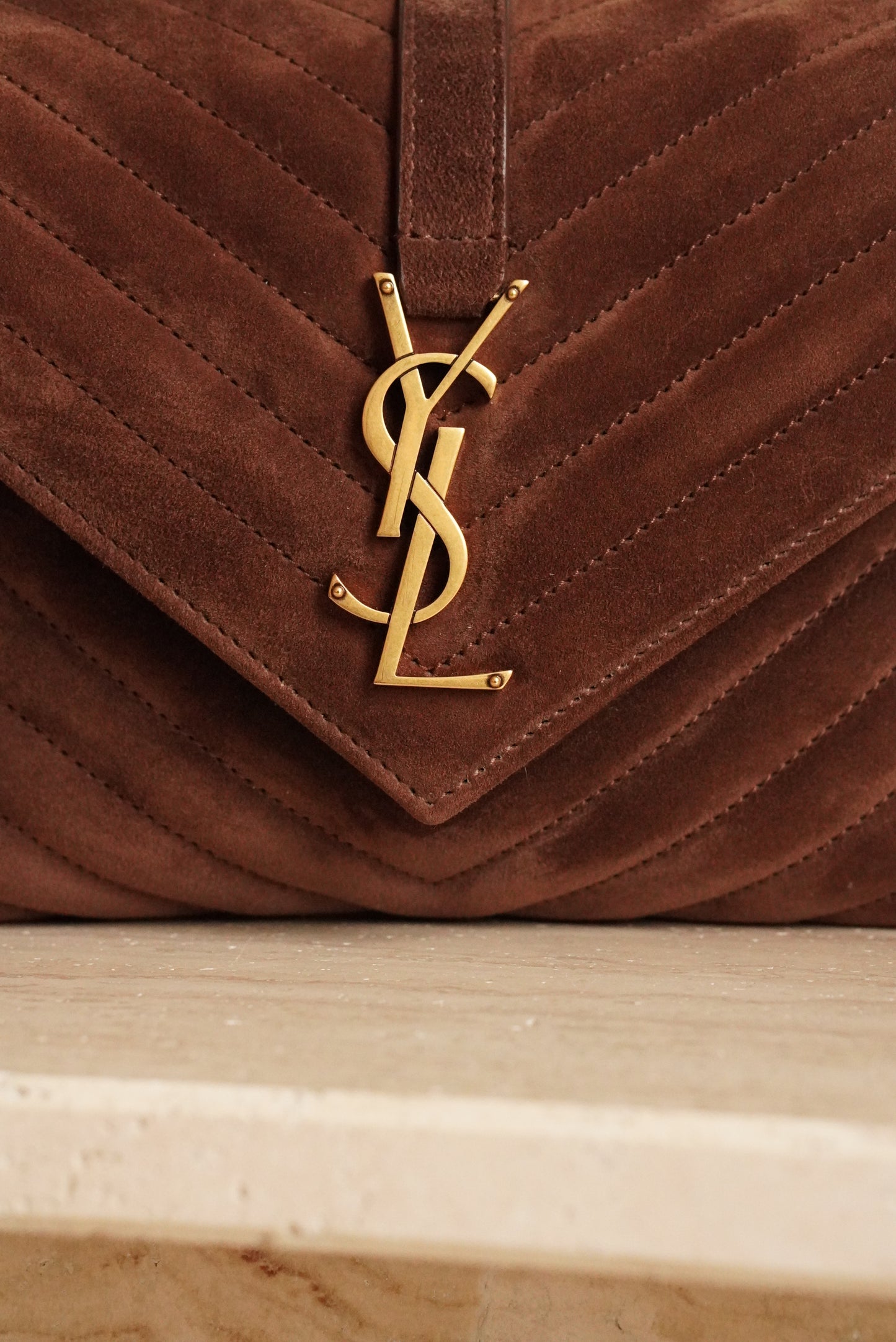 SAINT LAURENT COLLEGE MEDIUM | BROWN