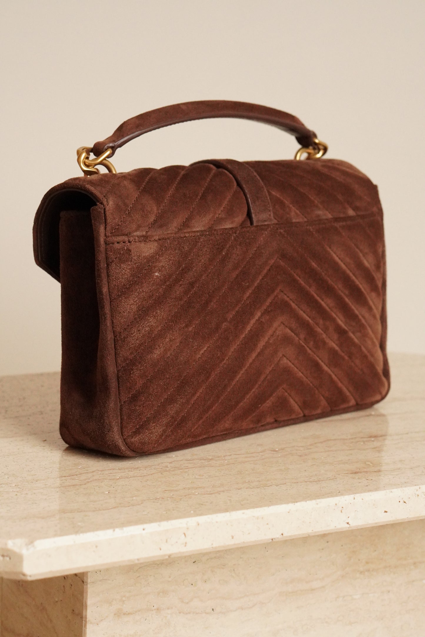 SAINT LAURENT COLLEGE MEDIUM | BROWN