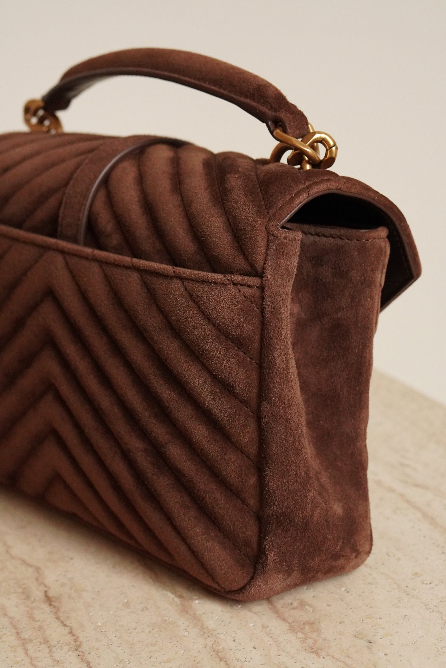 SAINT LAURENT COLLEGE MEDIUM | BROWN