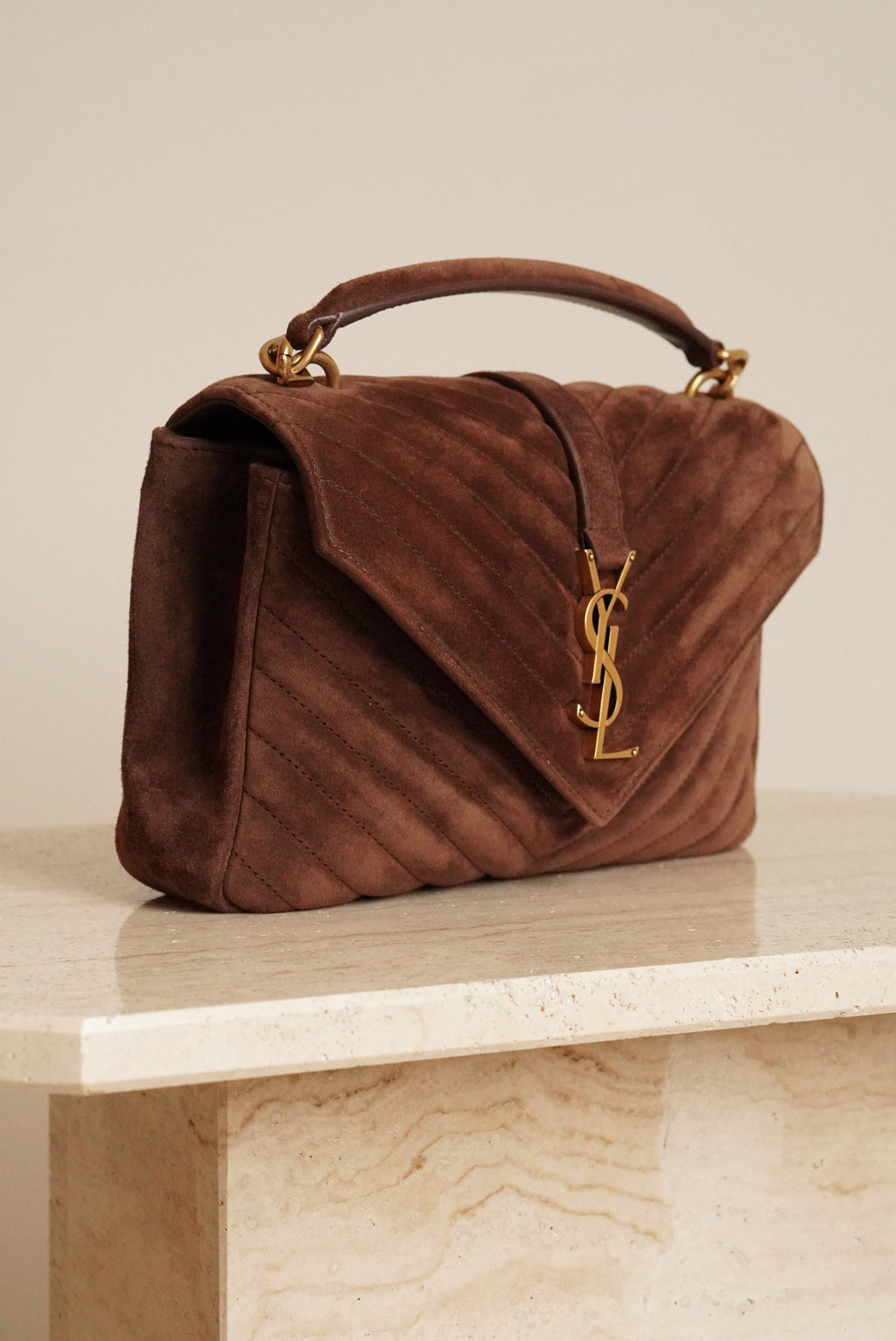 SAINT LAURENT COLLEGE MEDIUM | BROWN