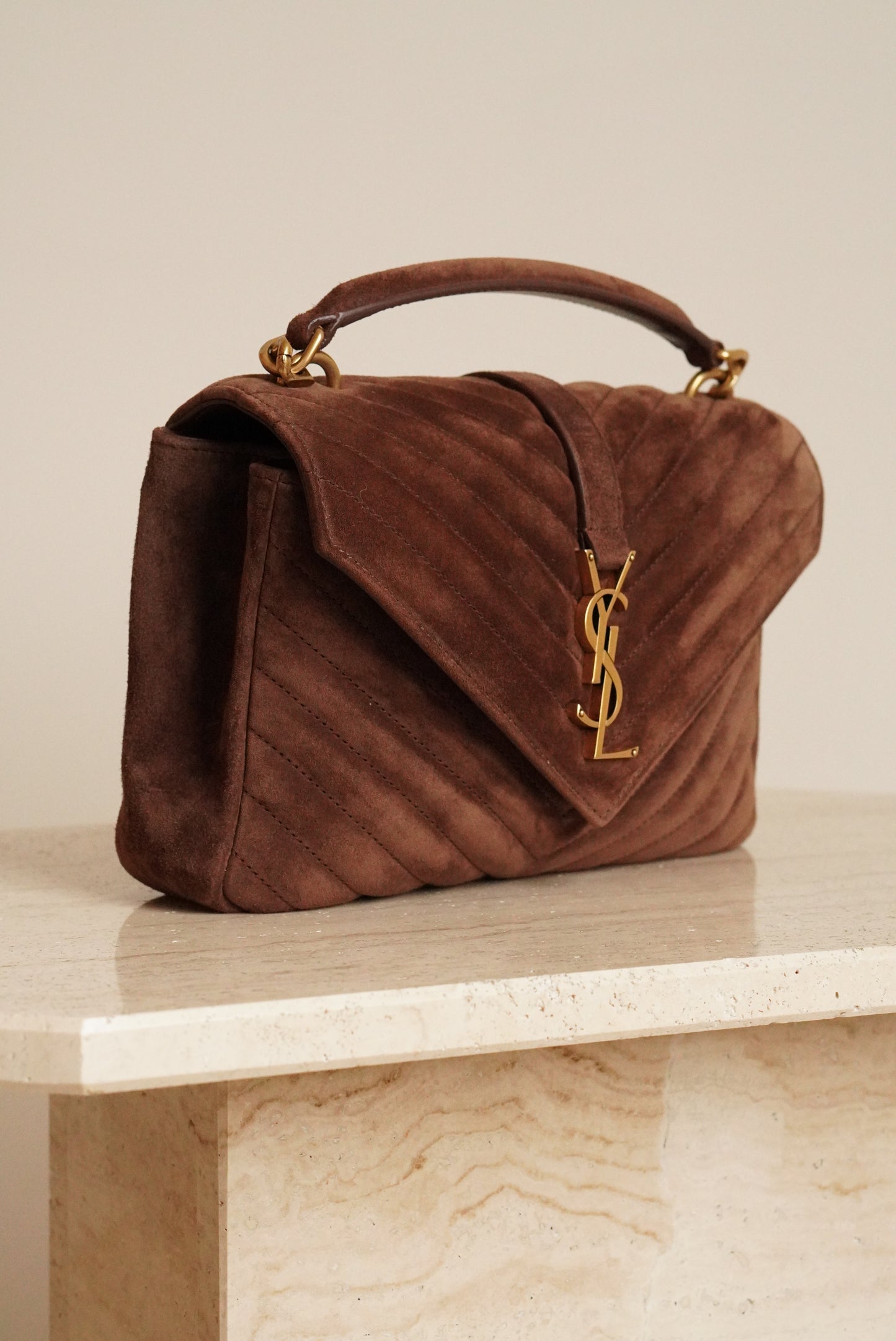 SAINT LAURENT COLLEGE MEDIUM | BROWN