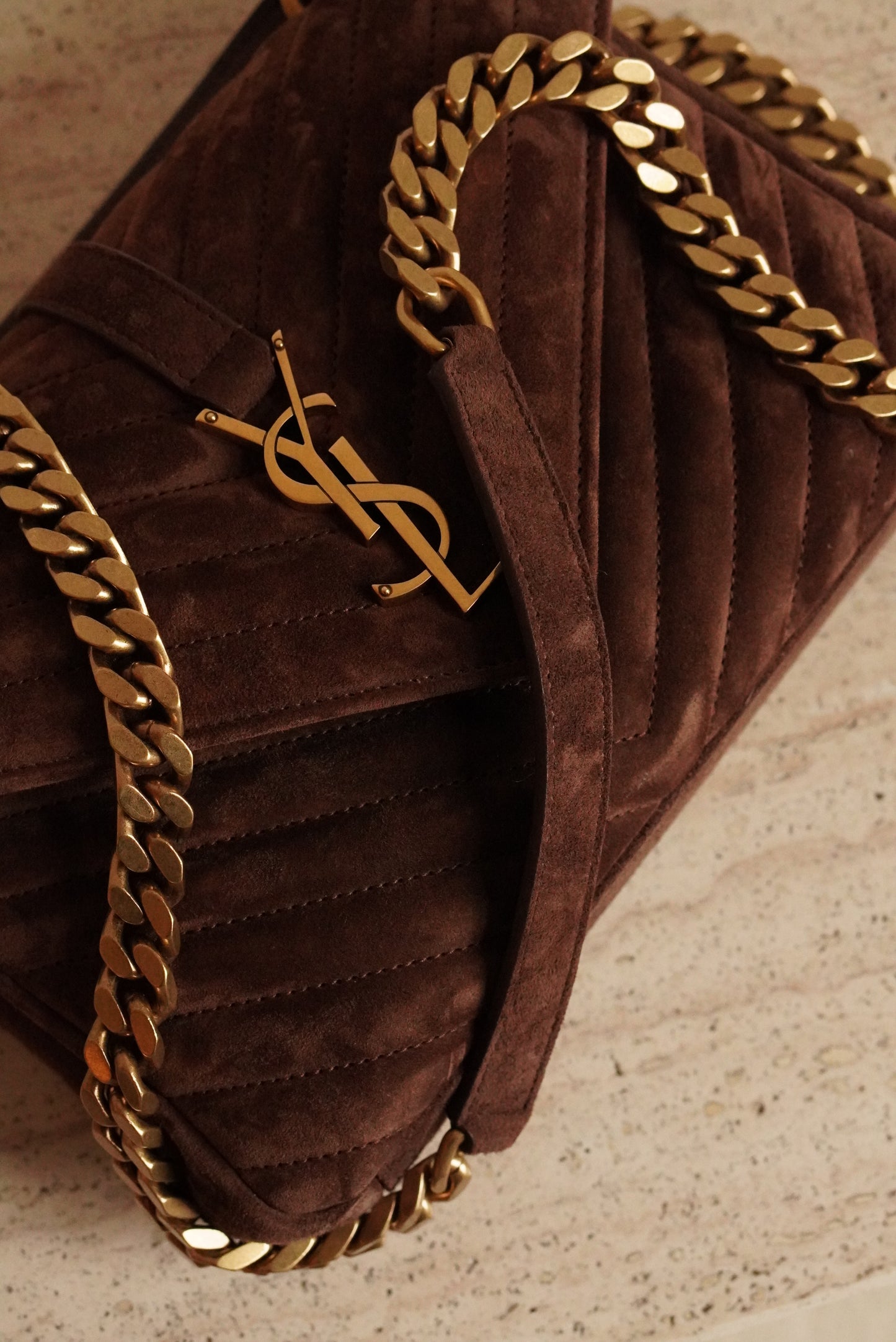 SAINT LAURENT COLLEGE MEDIUM | BROWN