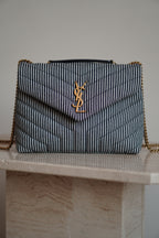 SAINT LAURENT LOULOU SMALL | STRIPED
