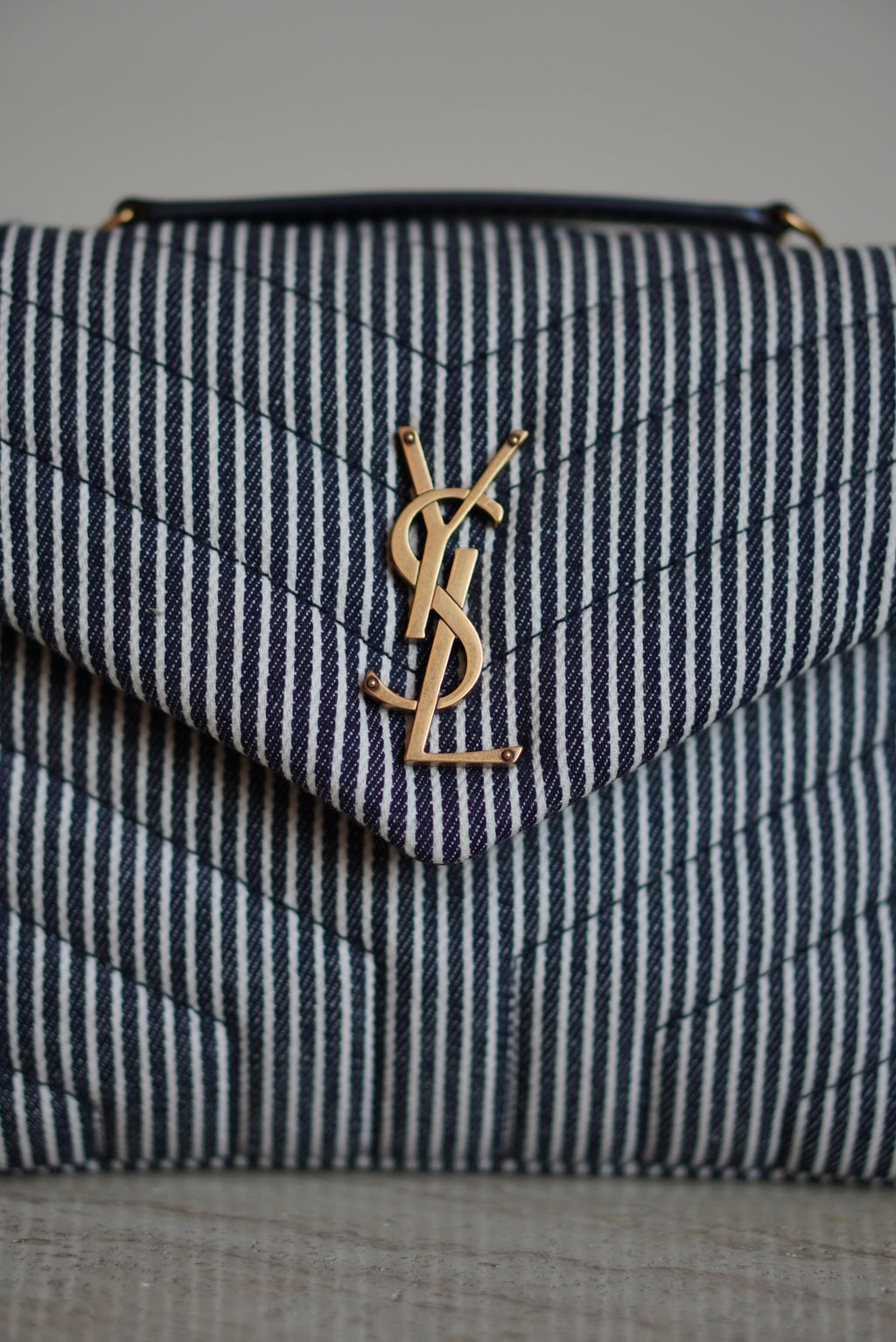 SAINT LAURENT LOULOU SMALL | STRIPED