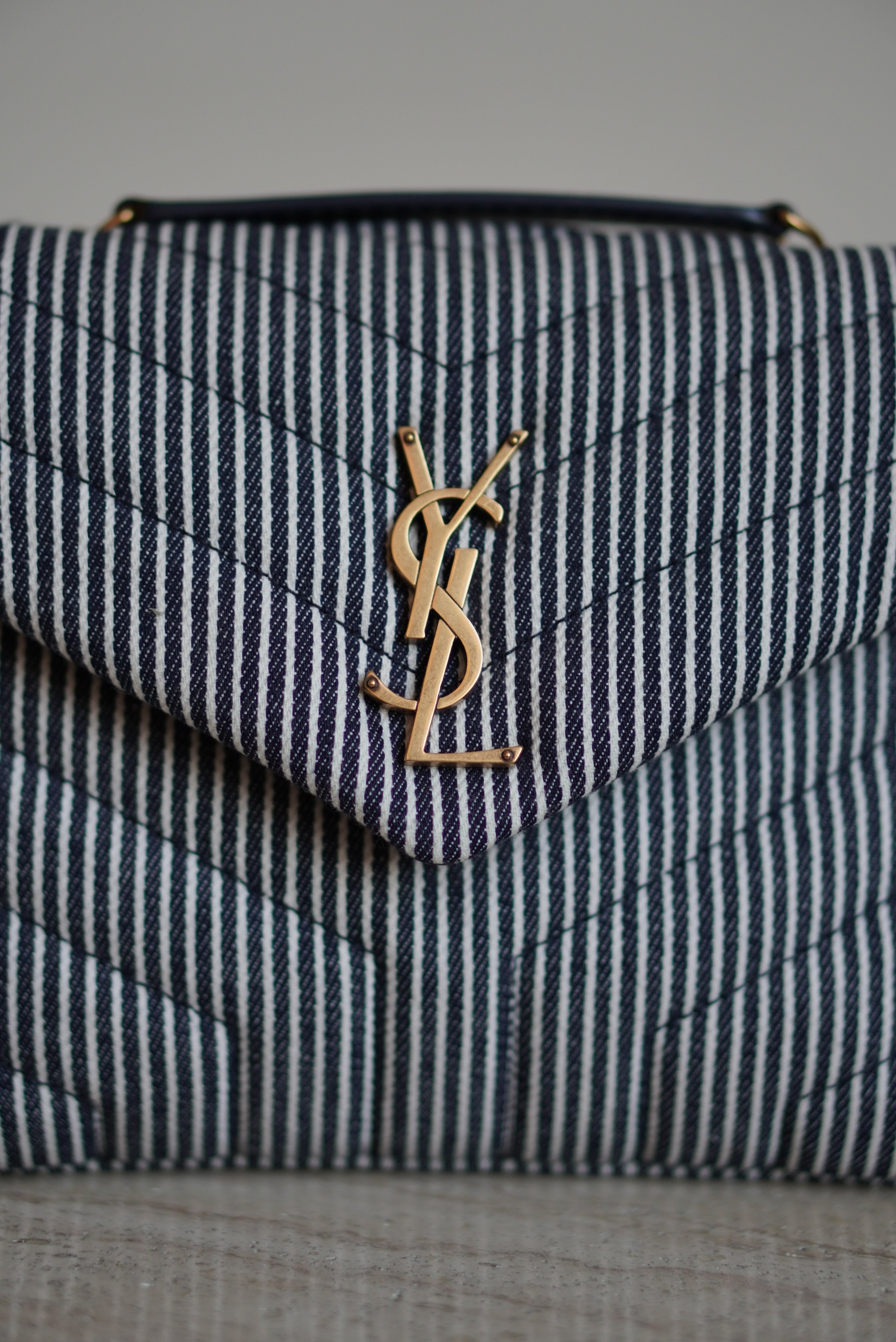 SAINT LAURENT LOULOU SMALL | STRIPED