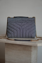 SAINT LAURENT LOULOU SMALL | STRIPED
