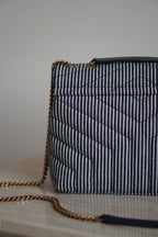 SAINT LAURENT LOULOU SMALL | STRIPED