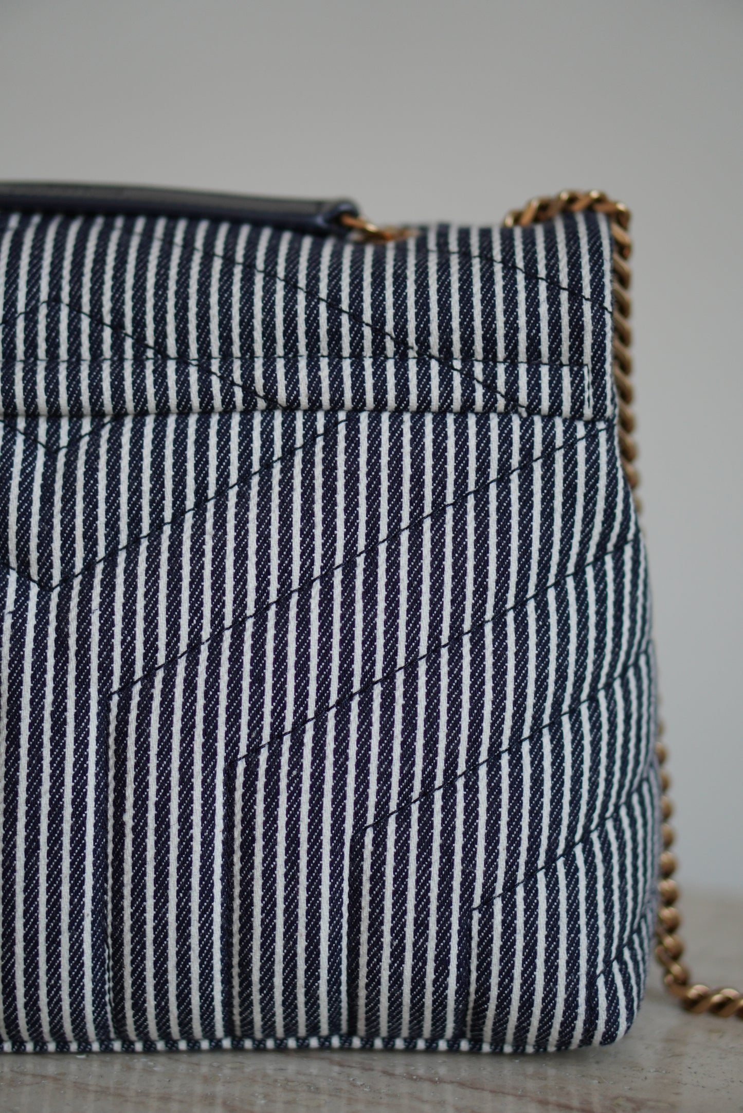 SAINT LAURENT LOULOU SMALL | STRIPED