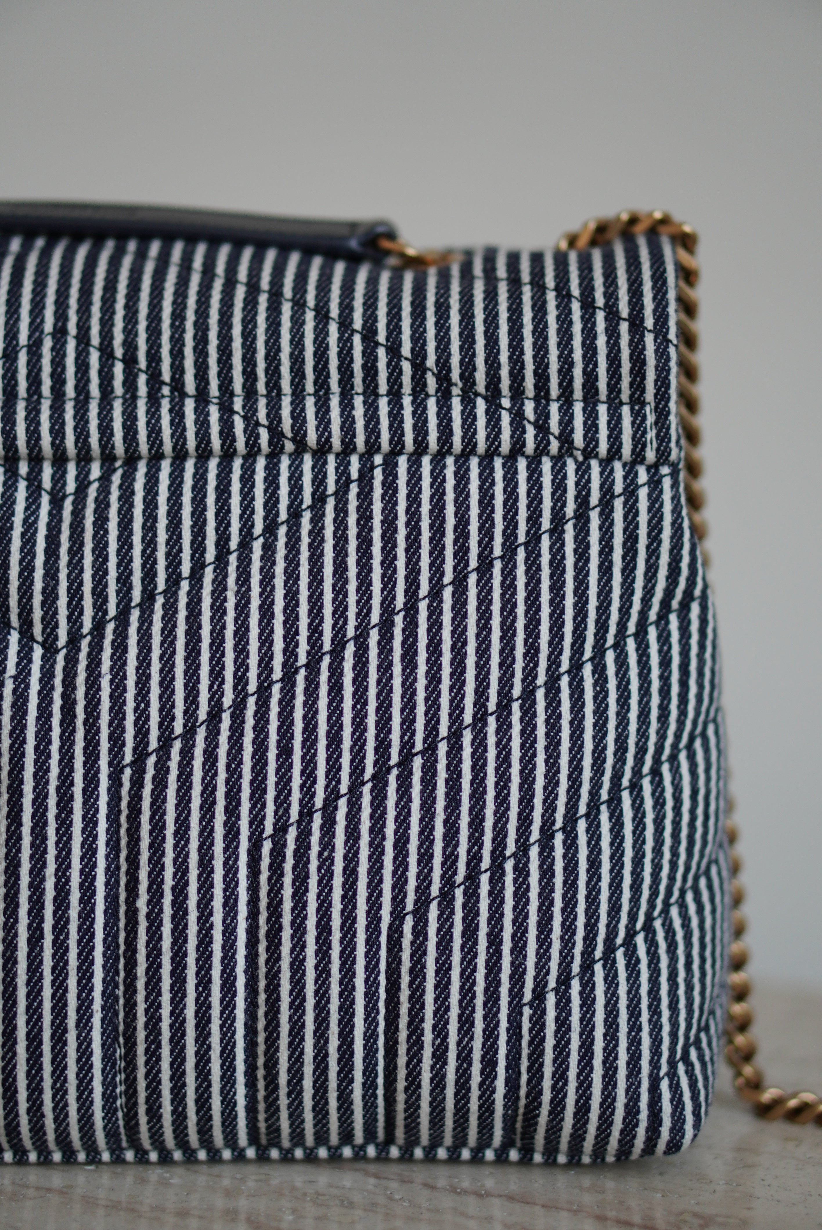 SAINT LAURENT LOULOU SMALL | STRIPED