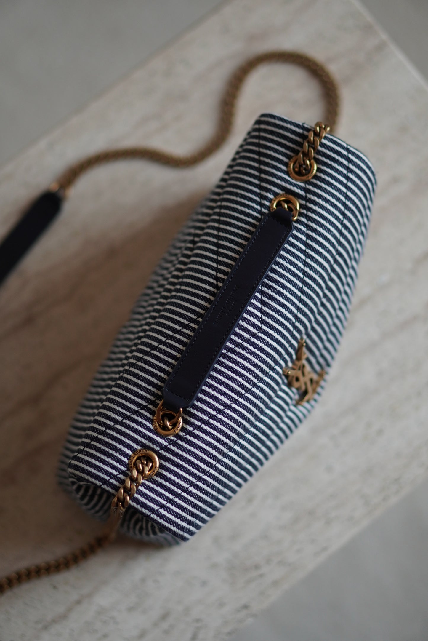 SAINT LAURENT LOULOU SMALL | STRIPED