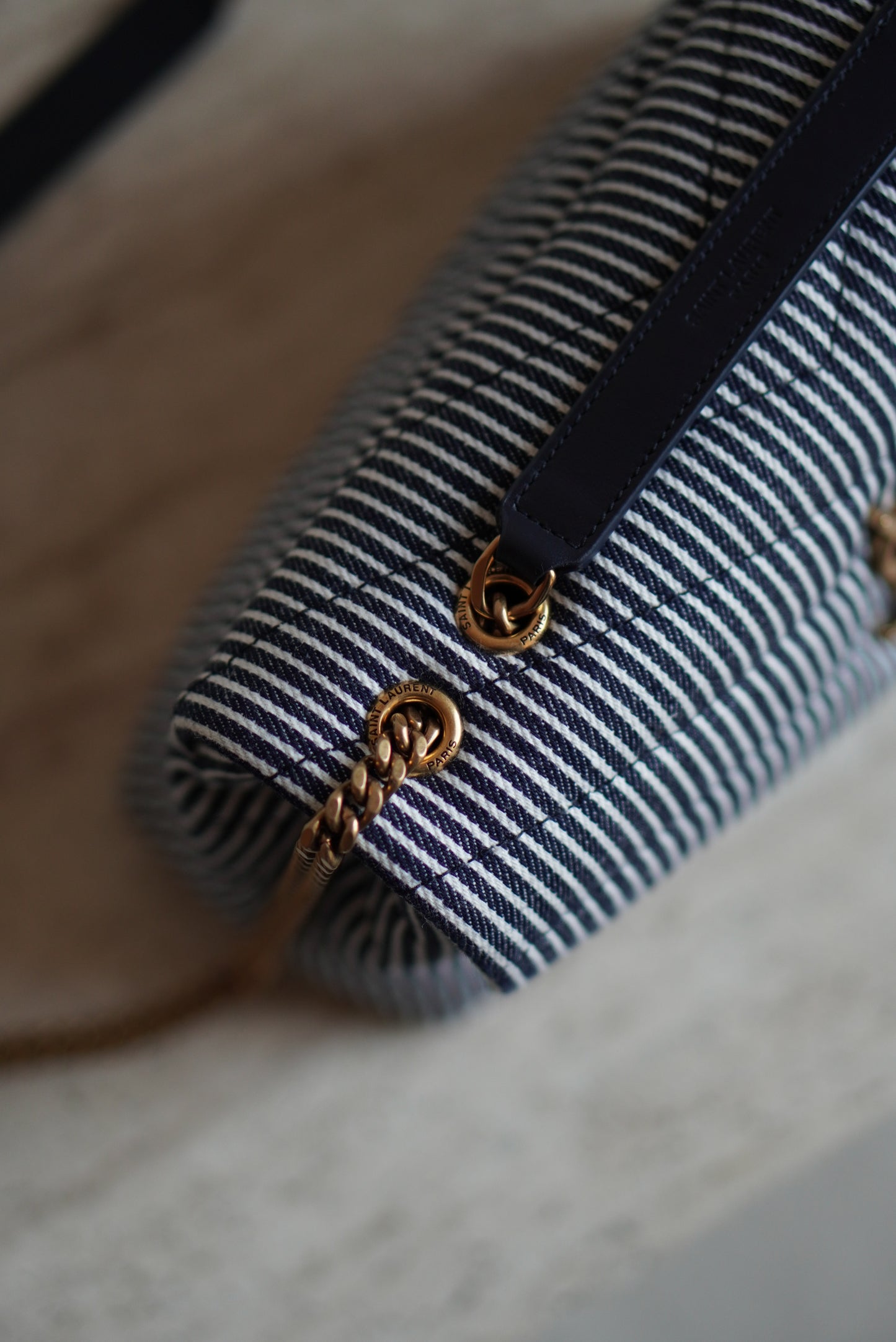 SAINT LAURENT LOULOU SMALL | STRIPED
