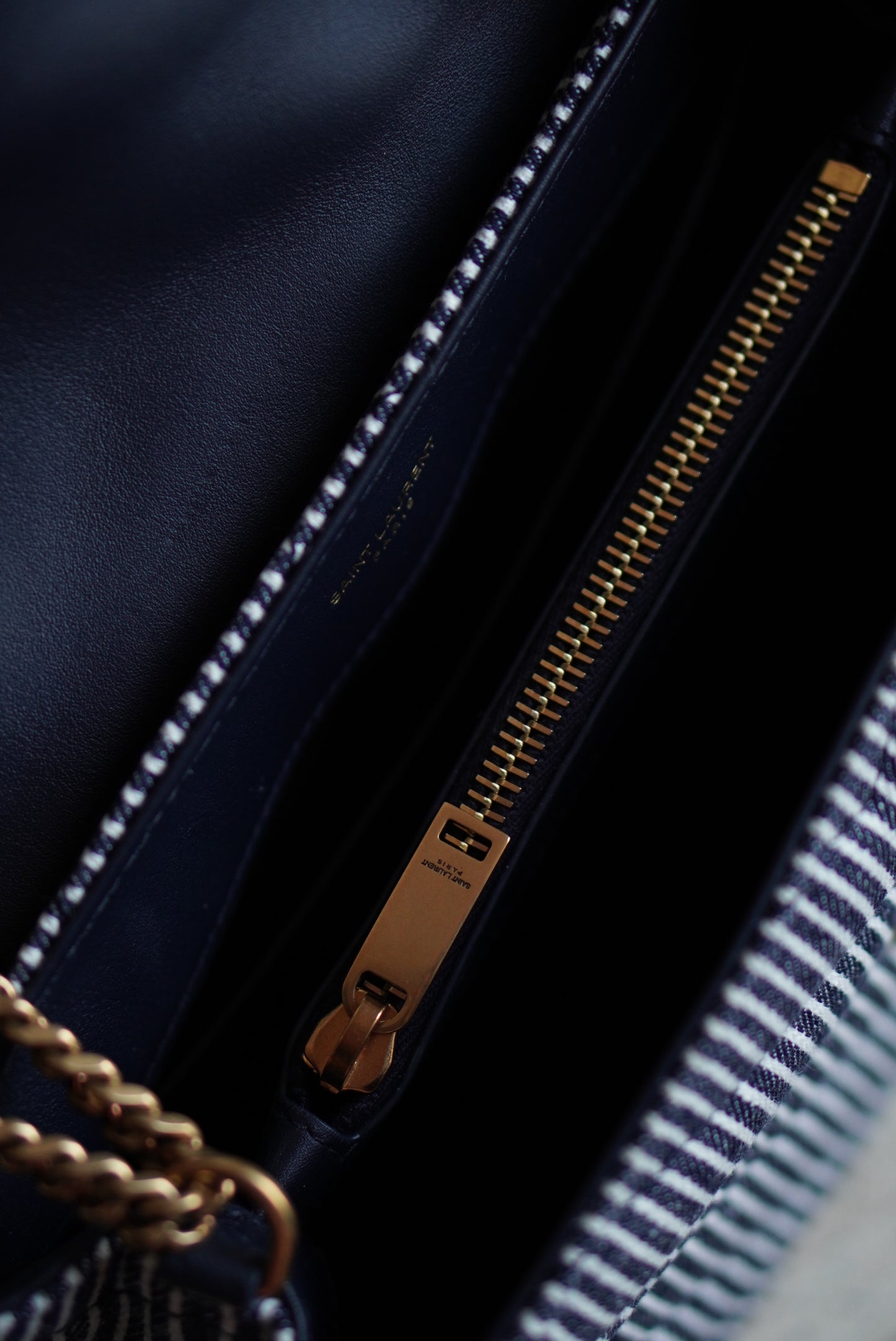 SAINT LAURENT LOULOU SMALL | STRIPED