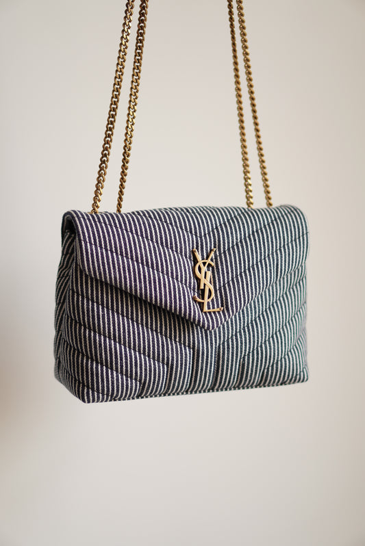 SAINT LAURENT LOULOU SMALL | STRIPED