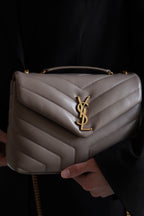 SAINT LAURENT LOULOU SMALL | TAUPE