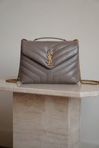 SAINT LAURENT LOULOU SMALL | TAUPE