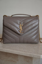 SAINT LAURENT LOULOU SMALL | TAUPE
