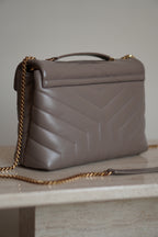 SAINT LAURENT LOULOU SMALL | TAUPE