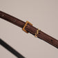 SAINT LAURENT CASSANDRE BELT EXTRA THIN | BROWN