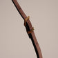 SAINT LAURENT CASSANDRE BELT EXTRA THIN | BROWN