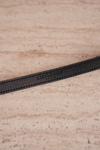 SAINT LAURENT CASSANDRE BELT EXTRA THIN | BROWN