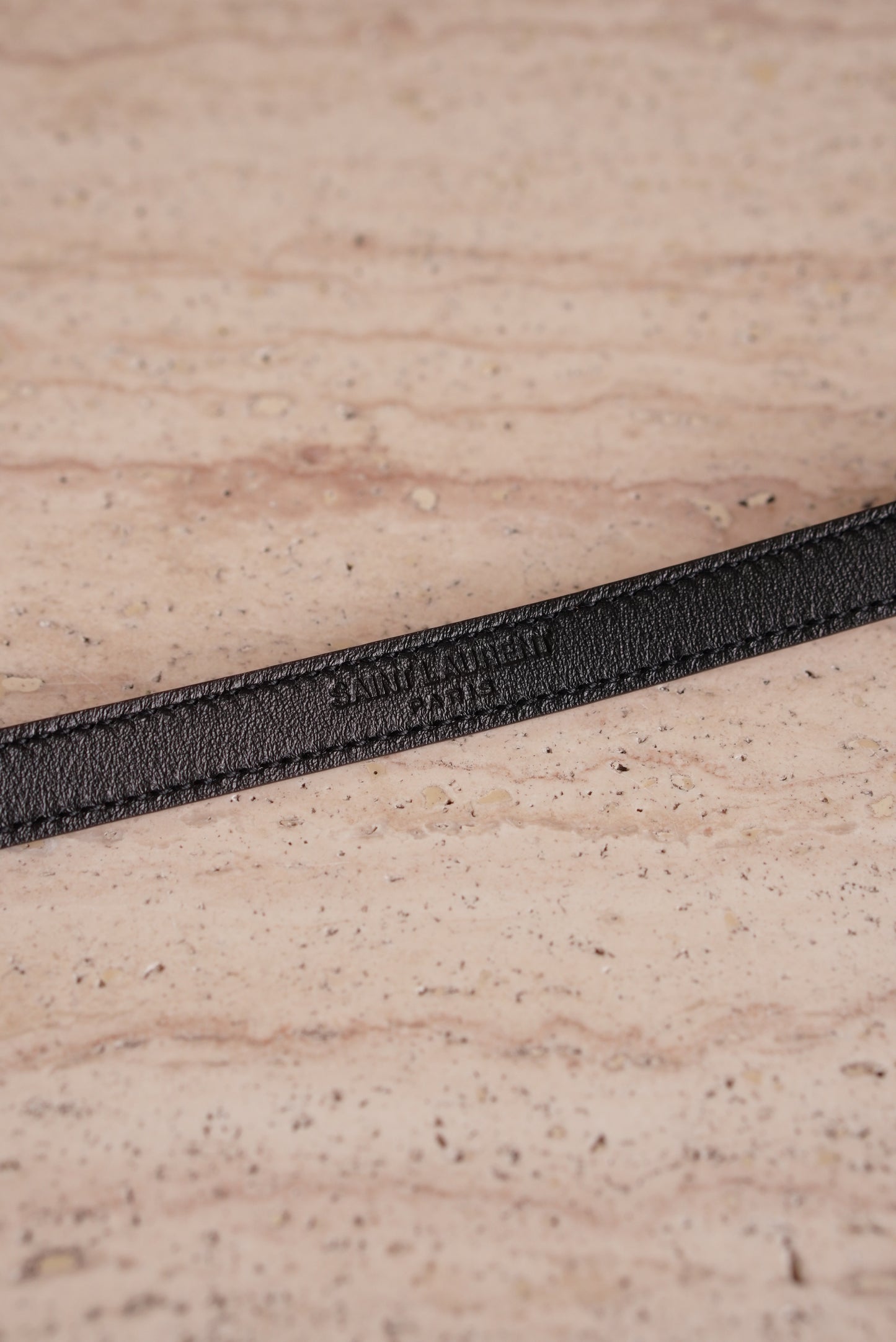 SAINT LAURENT CASSANDRE BELT EXTRA THIN | BROWN
