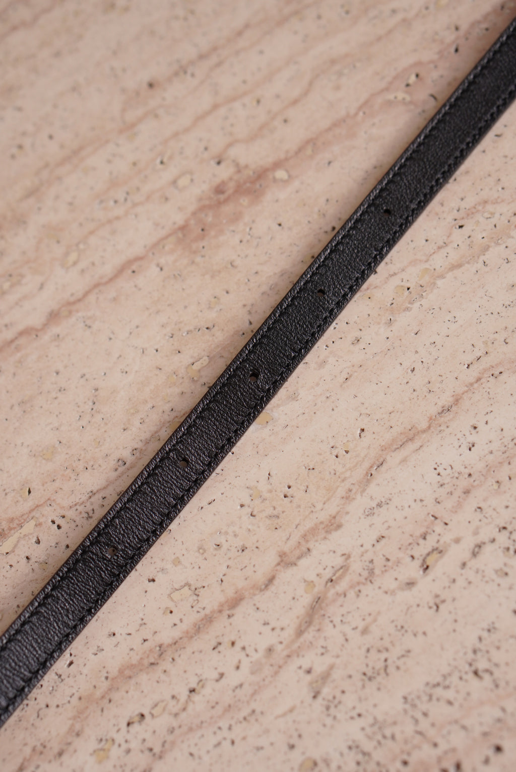 SAINT LAURENT CASSANDRE BELT EXTRA THIN | BROWN