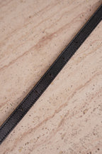 SAINT LAURENT CASSANDRE BELT EXTRA THIN | BROWN