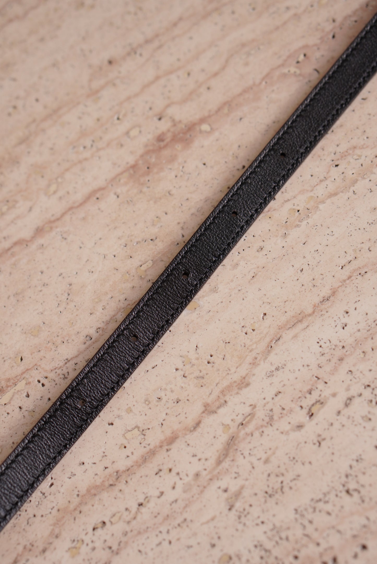 SAINT LAURENT CASSANDRE BELT EXTRA THIN | BROWN