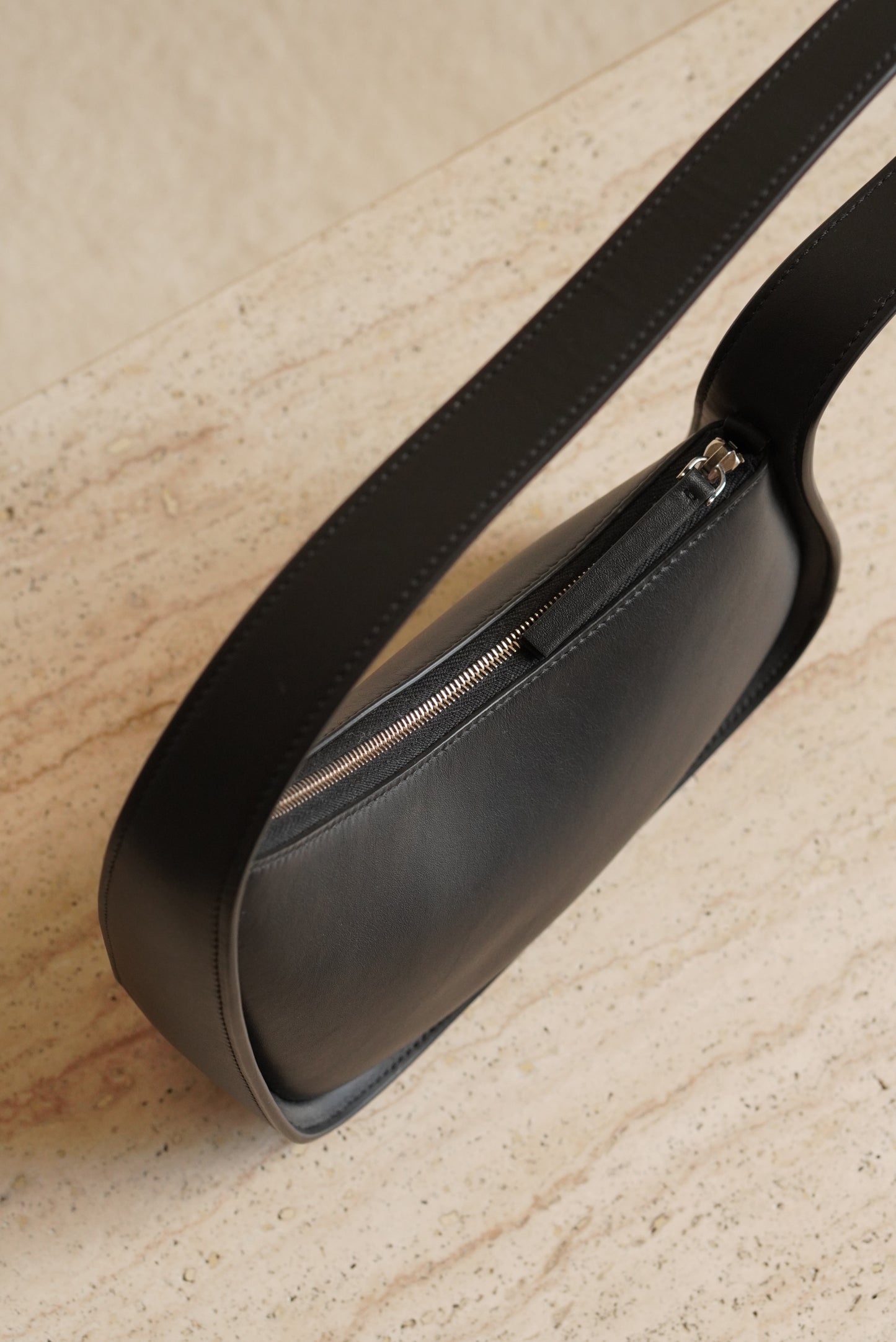THE ROW HALF MOON BAG | BLACK
